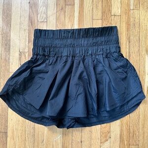 FP Movement by Free People Black Flowy Athletic Skort